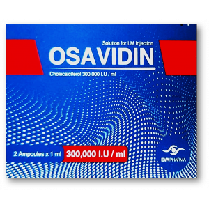OSAVIDIN 300,000 IU / ML VITAMIN D3 ( CHOLECALCIFEROL ) SOLUTION FOR IM INJECTION 2 AMPOULES